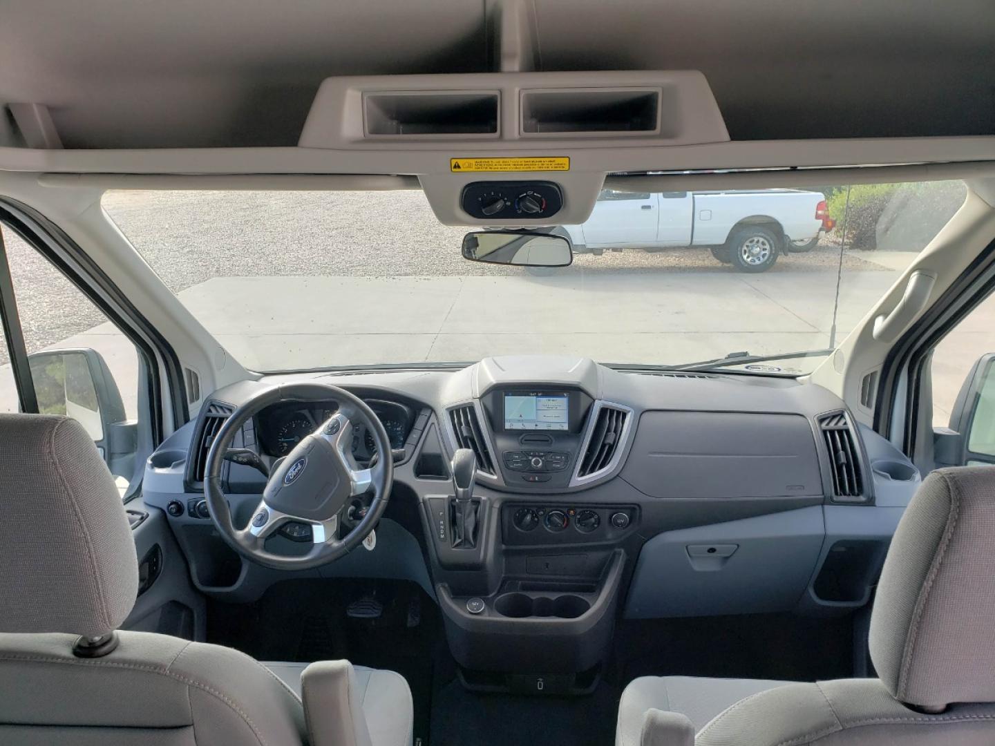 2018 White /Gray Ford Transit 350 Wagon Med. Roof XL w/Sliding Pass. 148-in. WB (1FBAX2CG8JK) with an 3.5L V6 DOHC 24V engine, 6A transmission, located at 205 W Nobes Rd, York, NE, 68467, 40.857784, -97.594452 - Photo#4